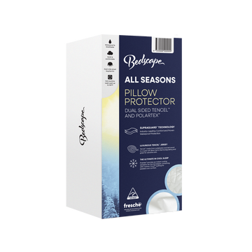 Box of Bedscape All Seasons Pillow Protector on a white background